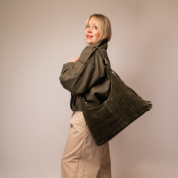Rosia Maxi suede bag