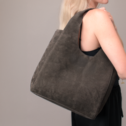 Salerno XL suede bag