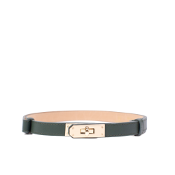 Belt with gold turn lock in...