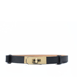 Belt with gold turn lock...